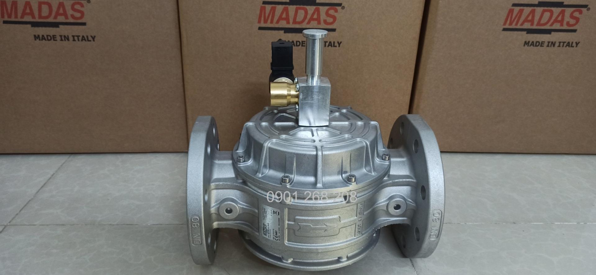 VAN ĐIỆN TỪ THƯỜNG MỞ RESET BẰNG TAY M16/RM N.A DN80 MADAS